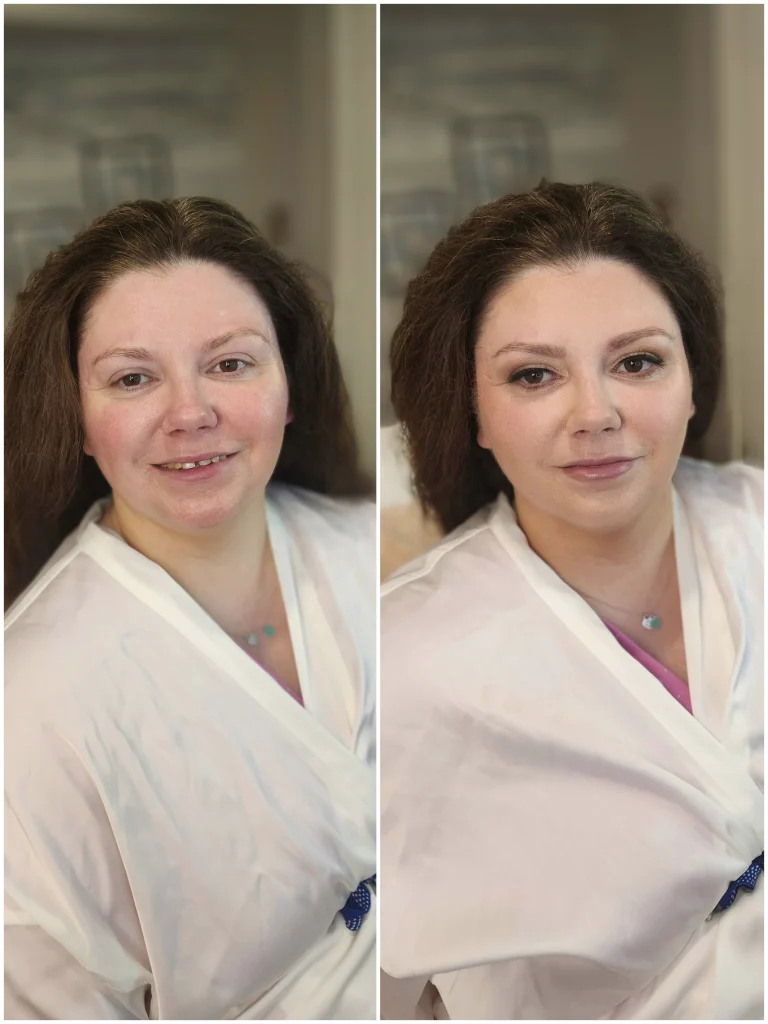 Bridal Makeup before and after