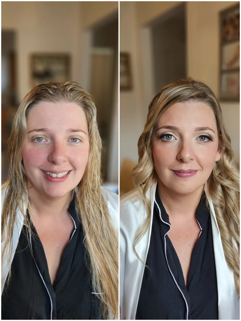 Wedding makeup artist Durham Region bride preparation