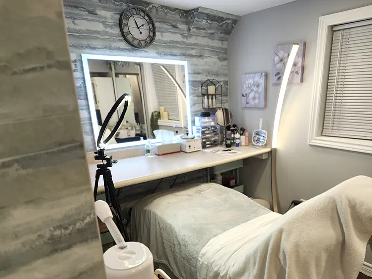 Glowing skin results after facial treatment